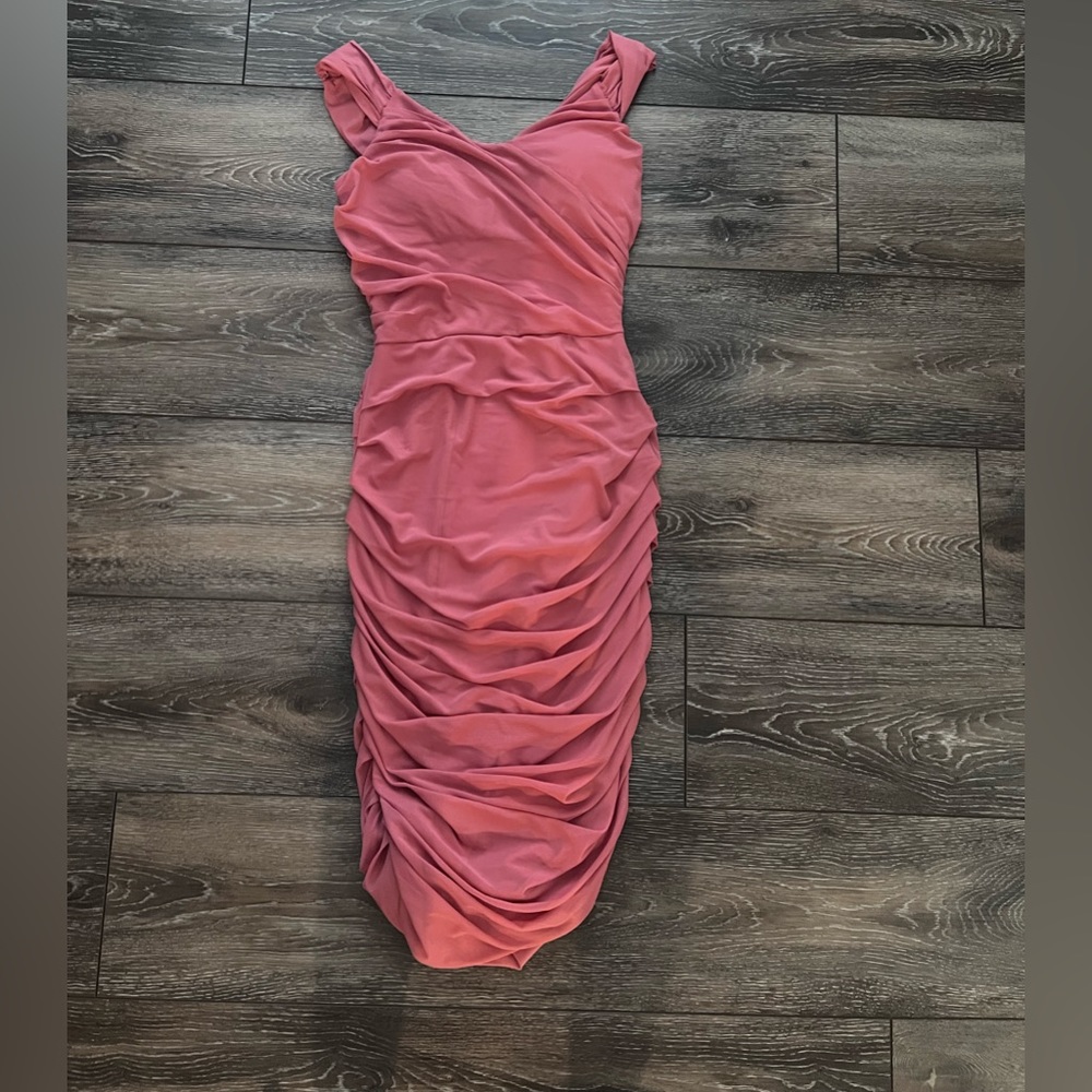 Express Body Contour Mesh Sweetheart Neck Mini Dress.